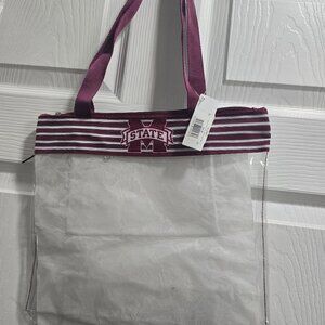 NWT Mississippi State Stadium Bag Clear Vinyl Bulldogs Football Stadium Approved